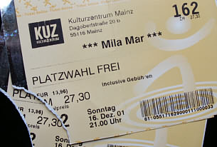 Eintrittskarten Mainz 2001
